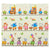 Tapis de jeu 180 x 200 cm avec divers motifs d'animaux
