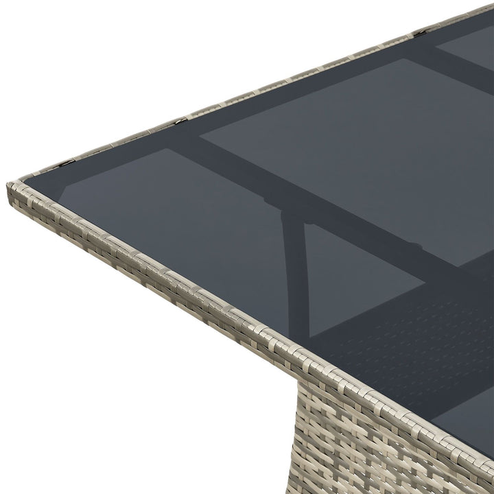 Eckiger Polyrattan Gartentisch Yoro