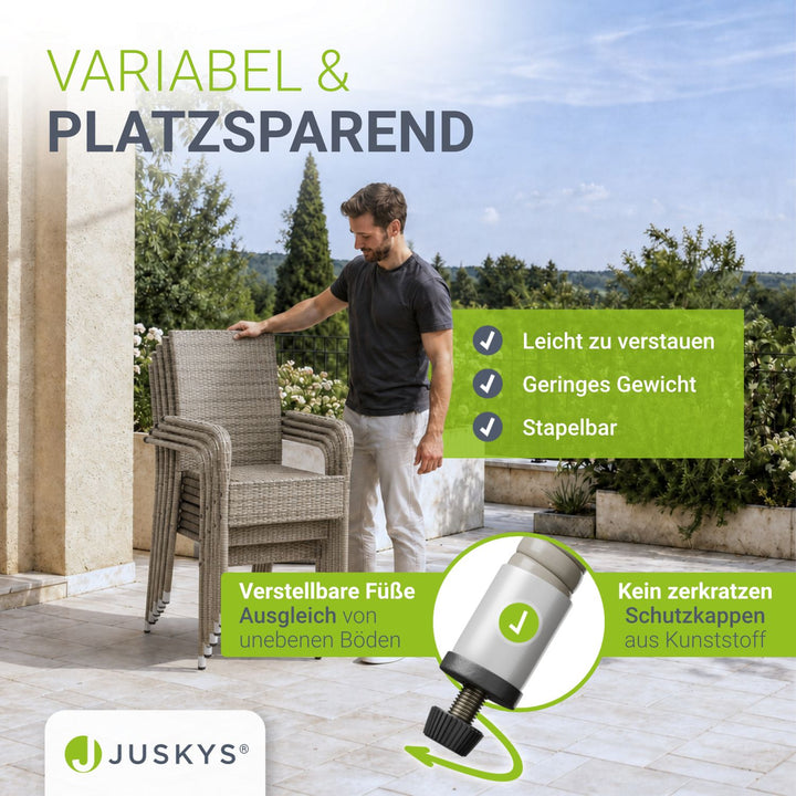 Chaises de jardin en polyrotin Yoro