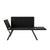 Polyrattan Multifunktionsbank Calvia Schwarz/Grau/Creme