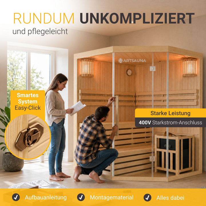 Sauna intérieur Espoo 150 Premium