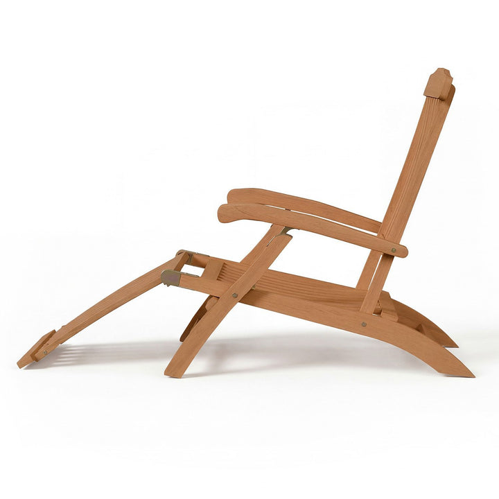 Bain de soleil de jardin résistant aux intempéries en bois huilé