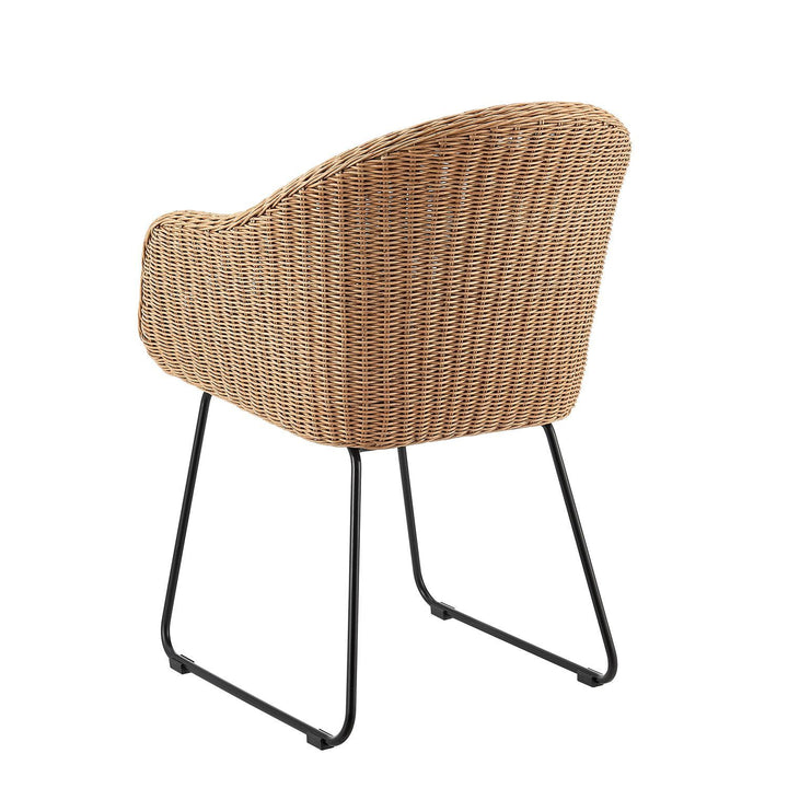 Chaise en rotin et osier Cody