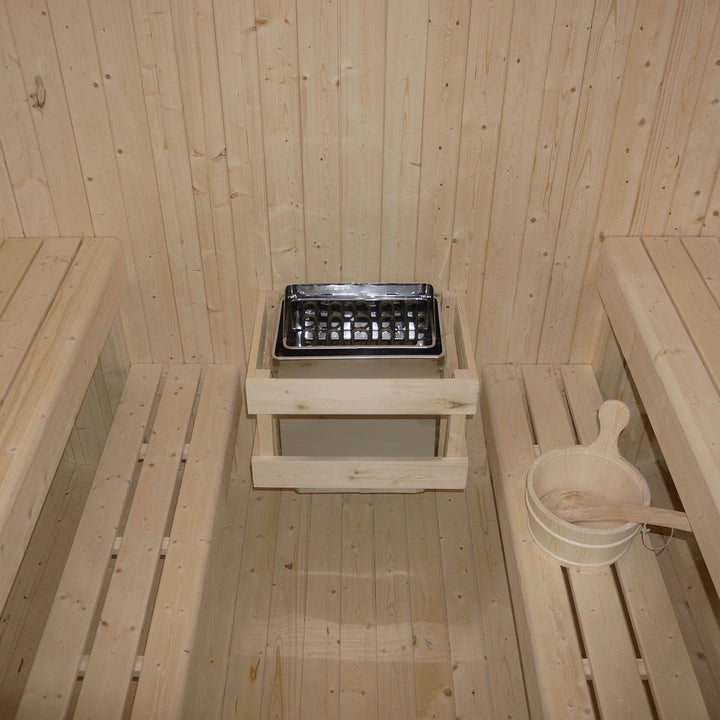 Sauna tonneau carré pour 6 personnes Fjora