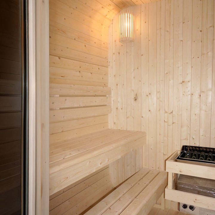 Sauna tonneau carré pour 6 personnes Fjora