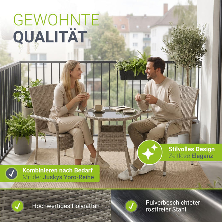Chaises de jardin en polyrotin Yoro