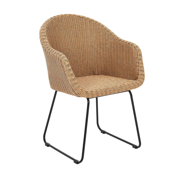 Chaise en rotin et osier Cody
