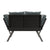 Polyrattan Multifunktionsbank Calvia Schwarz/Grau/Creme