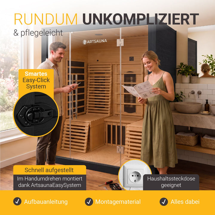 Infrarotkabine Helsinki 150 Black