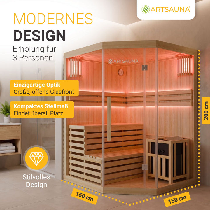 Sauna intérieur Espoo 150 Premium