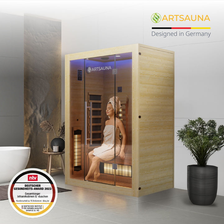 Cabine de sauna infrarouge Kiruna 130 Premium