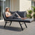 Polyrattan Multifunktionsbank Calvia Schwarz/Grau/Creme