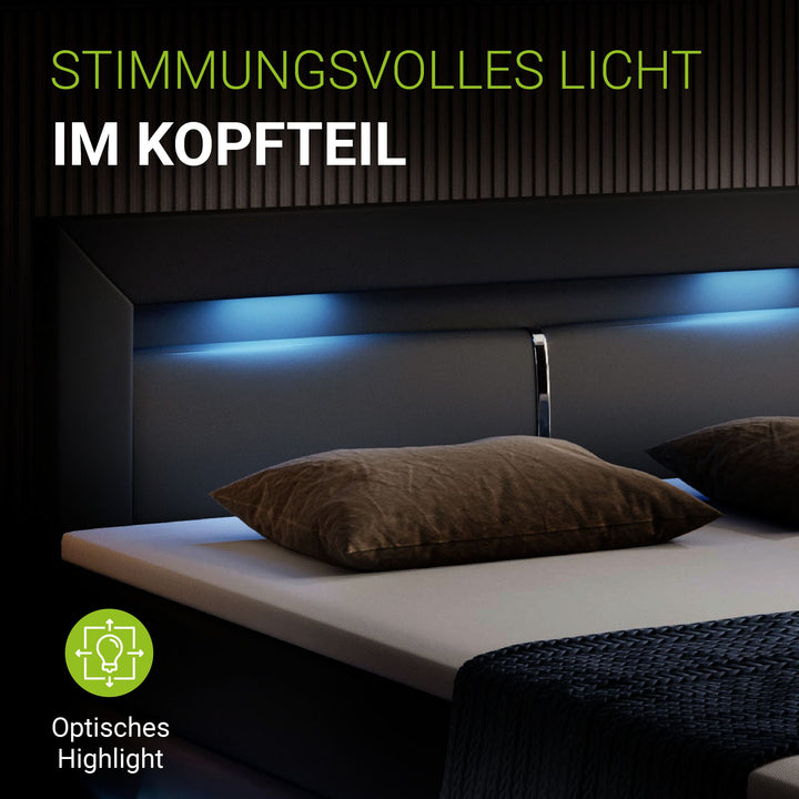Lit à sommier tapissier Norfolk - cuir artificiel
