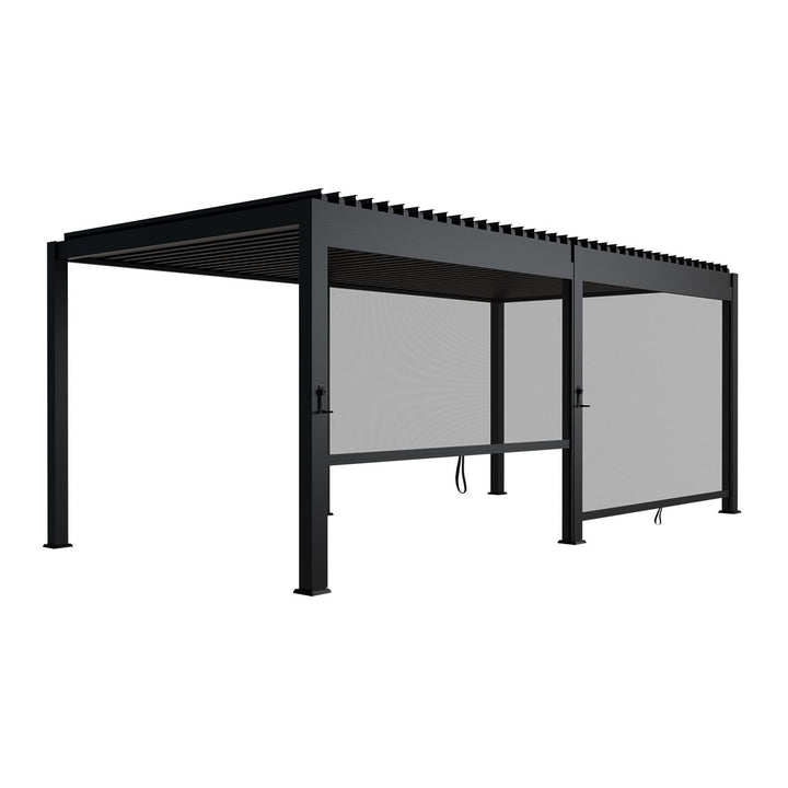 Lamellendach Tahiti 3 x 5,9 m inkl. 1x Seitenwand 3 m